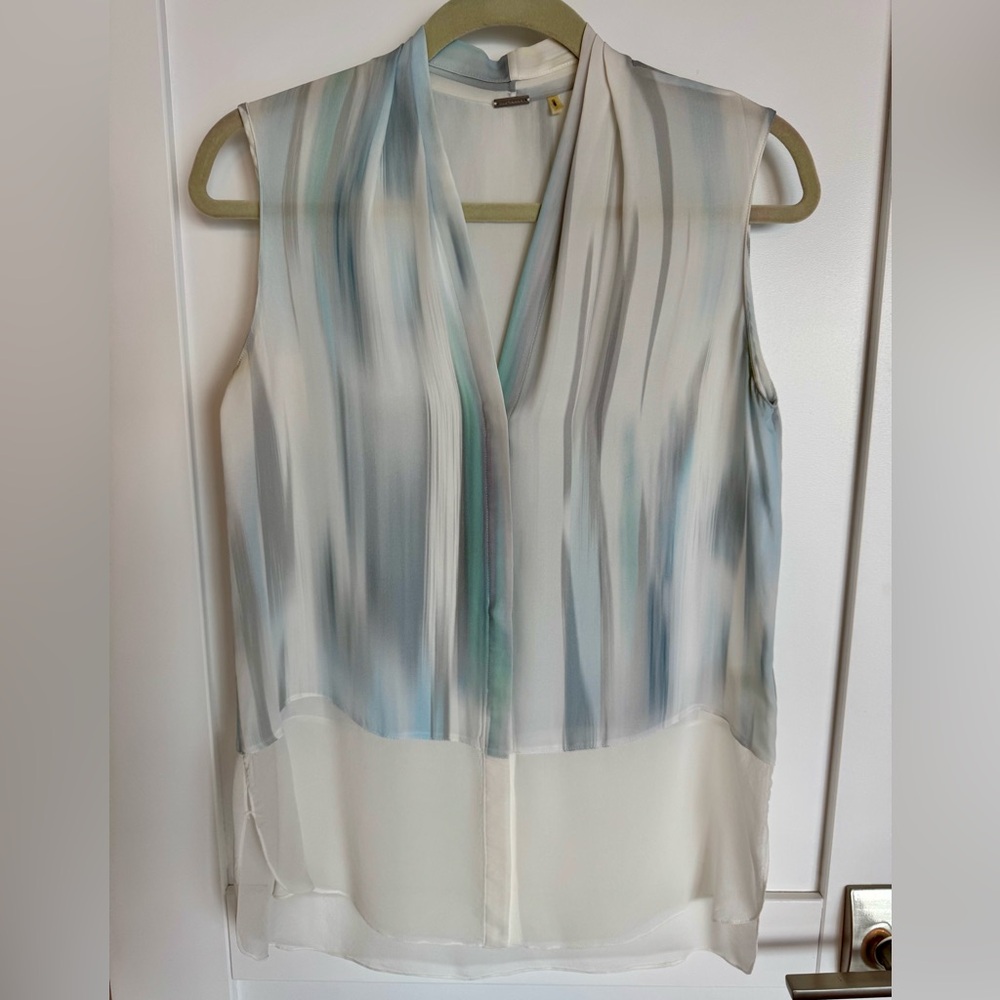 Elie Tahari Sleeveless Silk Tunic Top size Medium